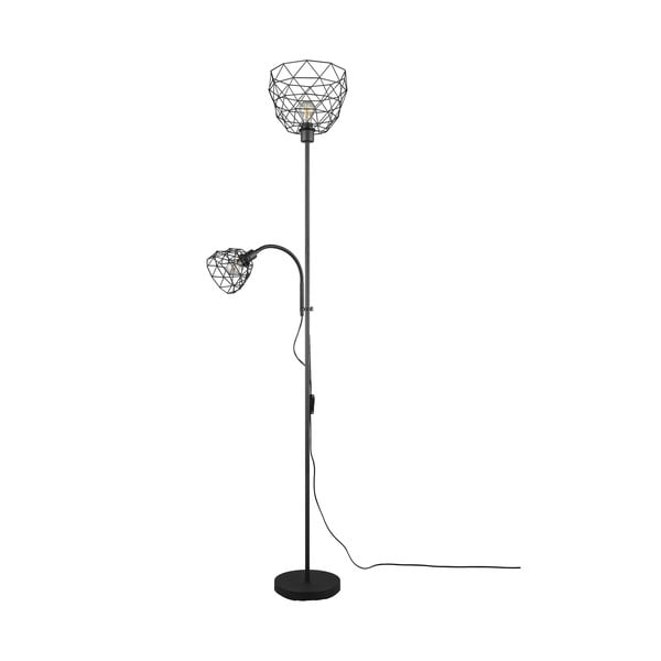 Melna stāvlampa ar metāla abažūru (augstums 180 cm) Haval – Trio-image-2