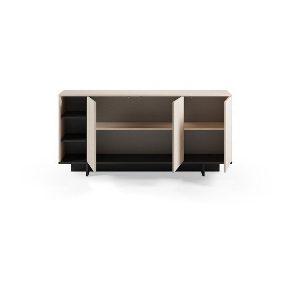 Melns skapītis 170x80x40 cm Cequoia – Marckeric-image-2