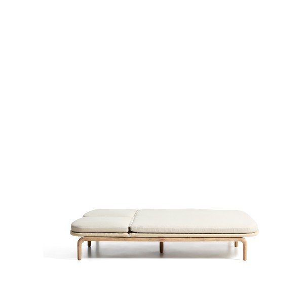 Bēšs divvietīgs masīvkoka regulējams dārza zvilnis Alipa – Kave Home-image-4