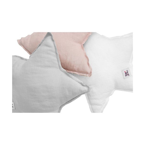 Pelēks bērnu lina spilvens zvaigznes formā BELLAMY Stone Grey-image-1