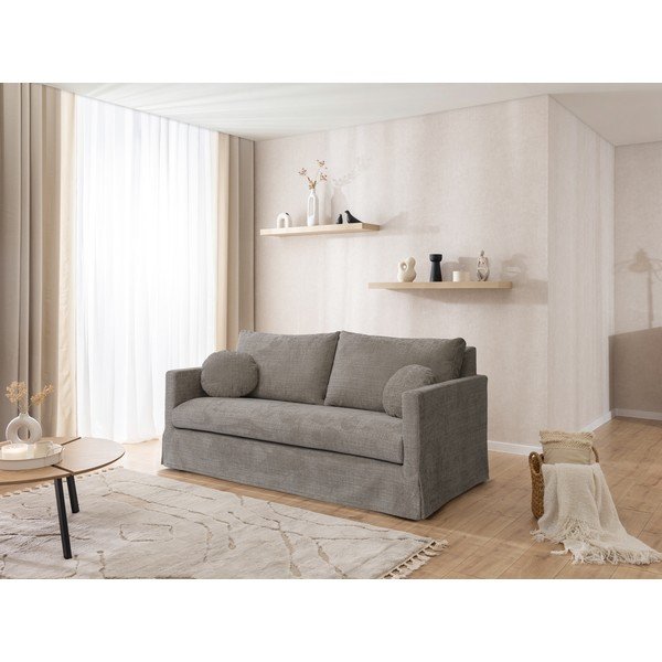 Pelēks dīvāns 195 cm Paphos – Ropez-image-3