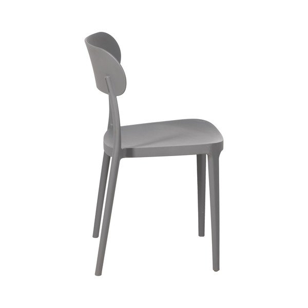 Pelēki plastmasas pusdienu krēsli (2 gab.) – Ixia-image-4
