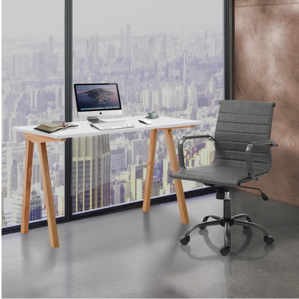 Darba galds ar baltu galda virsmu 60x120 cm Mak – Tomasucci-image-1