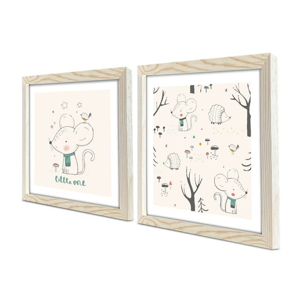 Bērnu bildes (2 gab.) 33x33 cm Little One – Wallity-image-2