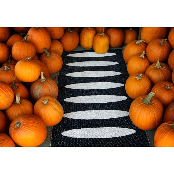 Melns iekštelpu un āra celiņa paklājs 70x150 cm Ella Black – Pappelina-image-1