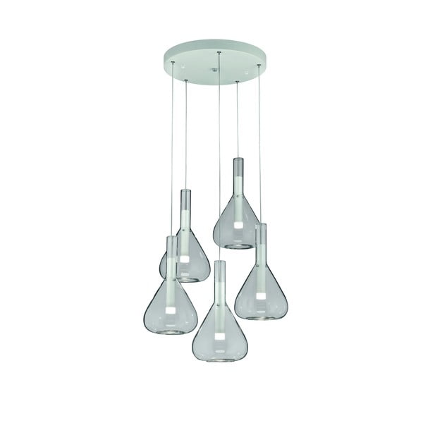 Balta LED piekaramā lampa ar stikla abažūru ø 55 cm Cipera – CINQUE-image-2