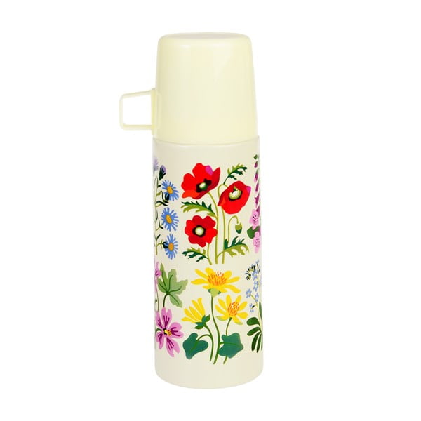Krēmkrāsas bērnu termoss 350 ml Wild Flowers – Rex London