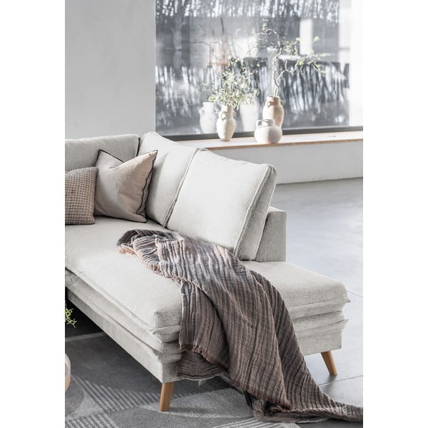 Bēšs salokāms stūra dīvāns (ar labo stūri) Charming Charlie – Miuform-image-4