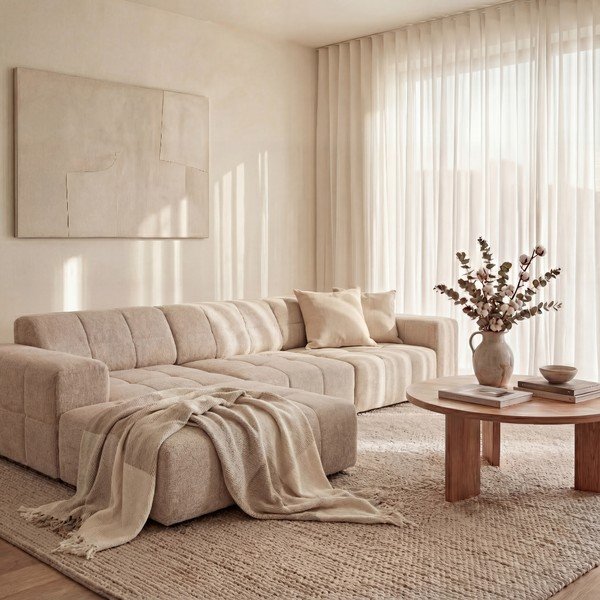 Bēšs stūra dīvāns (ar kreiso stūri) Chicago – Cosmopolitan Design-image-1