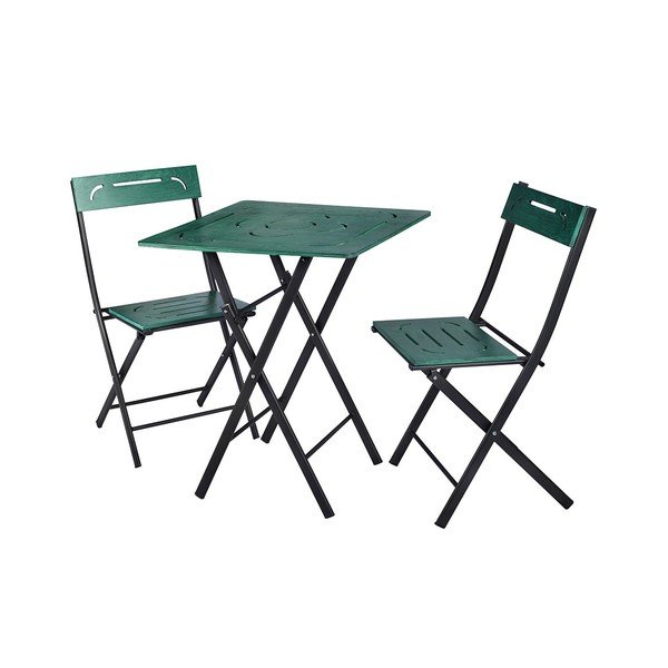 Tumši zaļš dārza pusdienu komplekts 2 personām Bistro – Floriane Garden-image-2