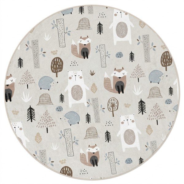 Mazgājams bērnu paklājs ø120 cm Forest Friends – Mila Home