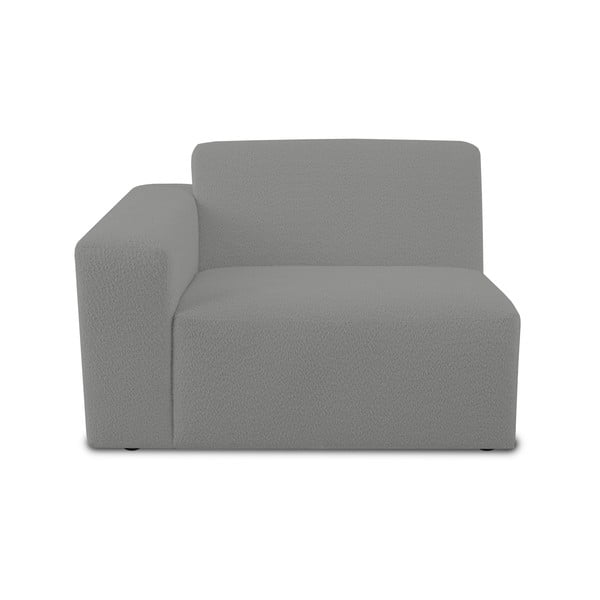 Pelēks modulārais dīvāns no buklē auduma (ar kreiso stūri) Roxy – Scandic