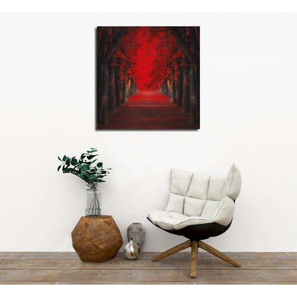 Sienas glezna uz audekla Red Trees, 45 x 45 cm-image-1