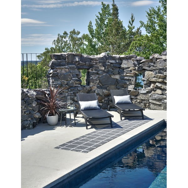 Antracīta pelēks iekštelpu un āra paklājs 70x100 cm Ada Granit – Pappelina-image-2