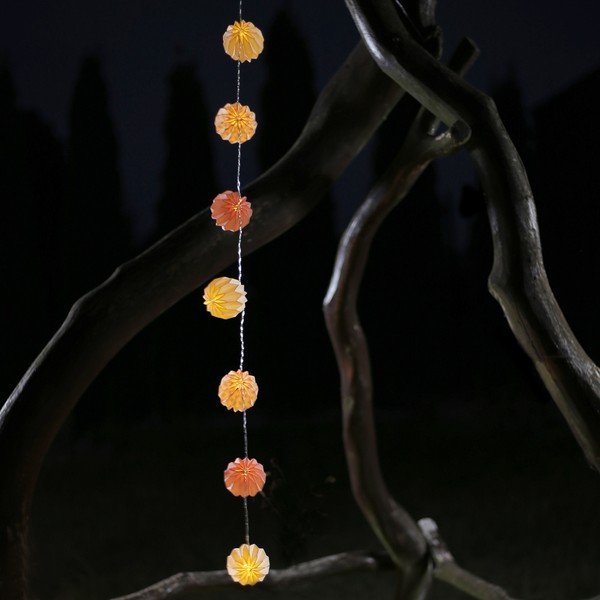 Caurspīdīga LED gaismiņu virtene DecoKing Pink, 10 gaismiņas, garums 1,65 m-image-3