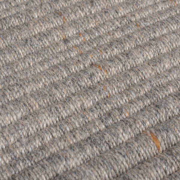 Pelēks ar rokām darināts paklājs no vilnas maisījuma 160x230 cm Rene Fringed Ribbed – Flair Rugs-image-3
