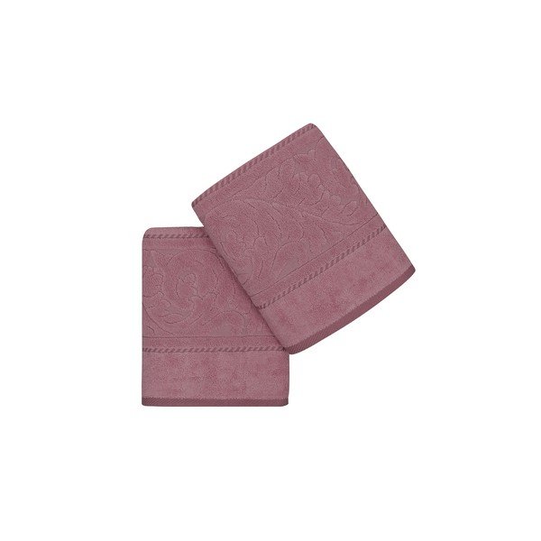 Rozā kokvilnas dvieļi (2 gab.) 90x50 cm Sultan – Mijolnir-image-2