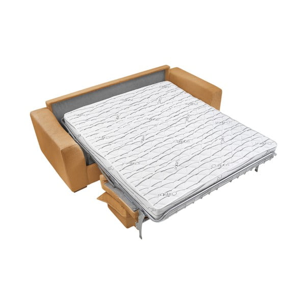 Sinepju dzeltens velveta salokāms dīvāns 225 cm Augustin – Bobochic Paris-image-4