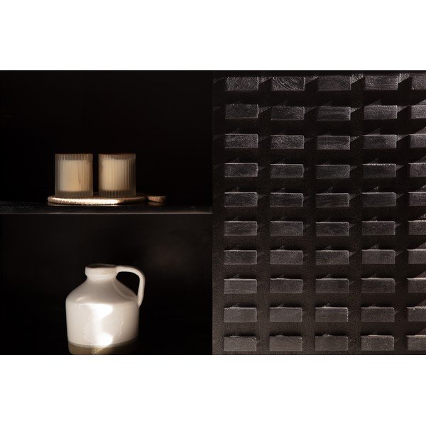 Melna mango masīvkoka kumode 200x80x40 cm Inaya – MOME-image-2