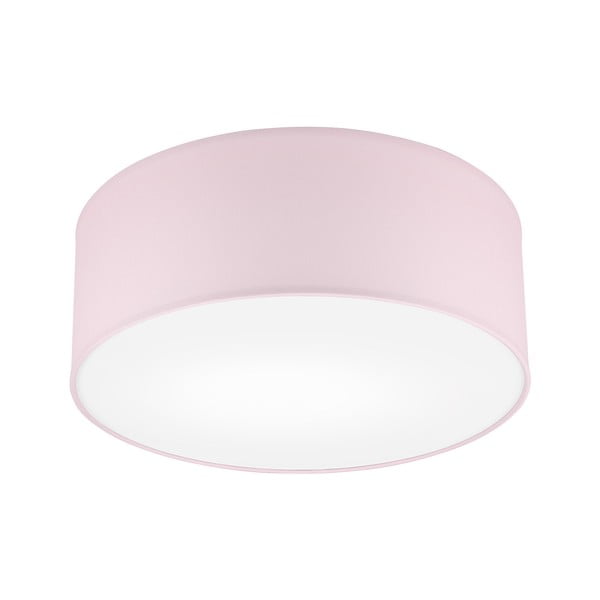 Gaiši rozā griestu lampa ar auduma abažūru ø 35 cm Vivian – LAMKUR