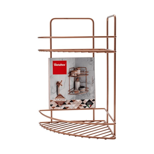 Vannas istabas stūra plaukts ar diviem stāviem Metaltex Copper-image-3