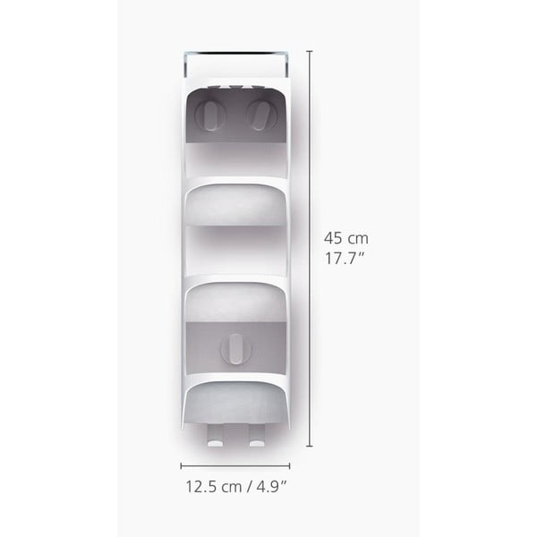 Balts pašnesošs plastmasas vannas istabas plaukts Capsule – Joseph Joseph-image-1