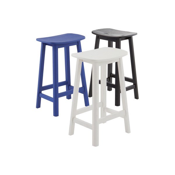 Melna oša masīvkoka bāra taburete (sēdekļa augstums 65 cm) Selene – Jotex-image-4