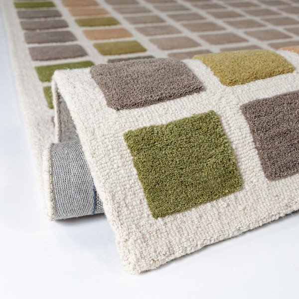 Zaļš ar rokām darināts vilnas paklājs 200x290 cm Renga Wool – Flair Rugs-image-2