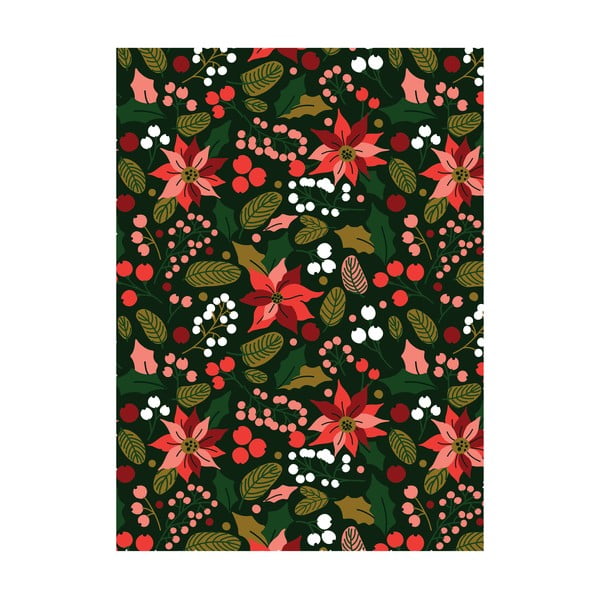 5 dāvanu papīra loksnes eleanor stuart Winter Floral, 50 x 70 cm