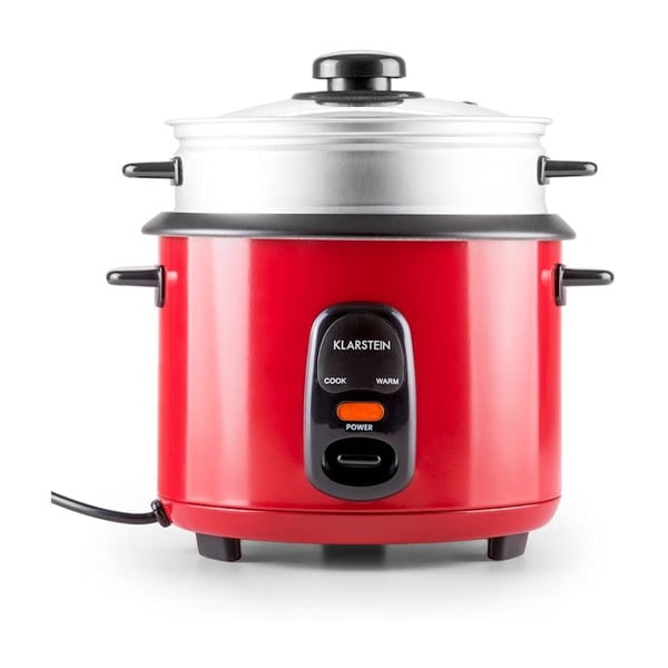 Sarkans rīsu vārāmais katls ar tvaicētāju Klarstein Osaka, 1 l-image-2