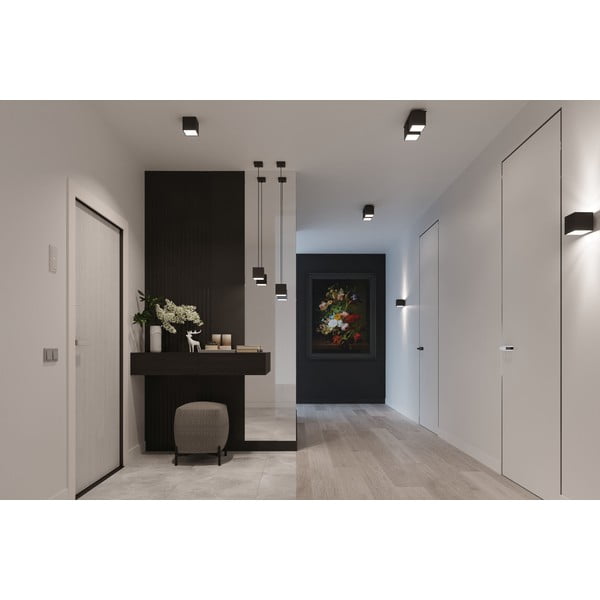 Melna sienas lampa Sollux Geo-image-1