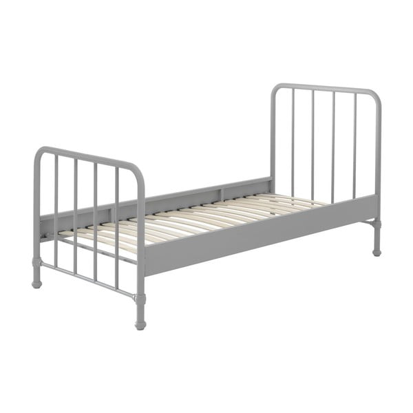 Pelēka bērnu gulta 90x200 cm Bronxx – Vipack