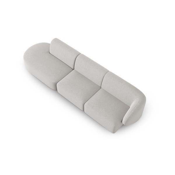 Gaiši pelēks dīvāns no šenila auduma ar labo stūri 311 cm Paolo – Milo Casa-image-1