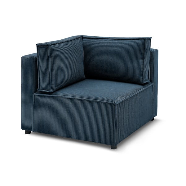 Tumši zils velveta modulārais dīvāns (ar maināmu stūri) Nihad modular – Bobochic Paris