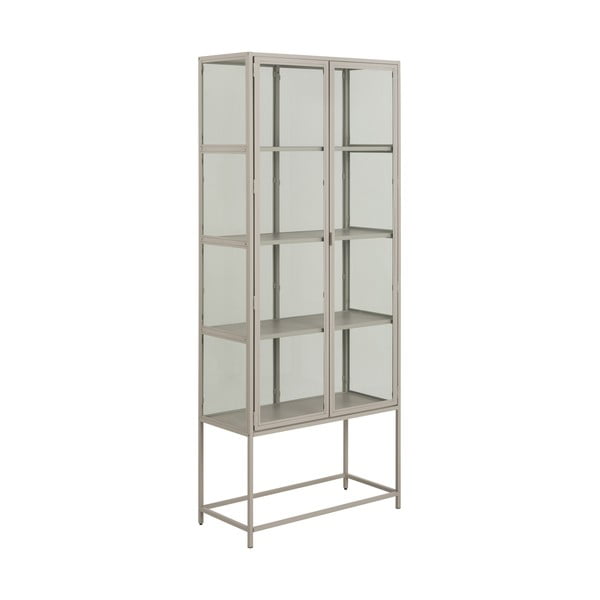 Pelēka vitrīna 77x186x35 cm Seaford – Actona-image-2