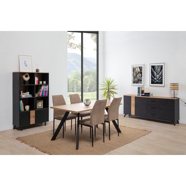 Ēdamgalds ar ozolkoka imitācijas galda virsmu 90x160 cm Texas – Marckeric-image-4