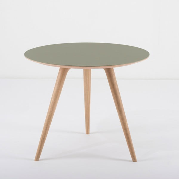 Ozolkoka sānu galdiņš ar zaļu virsmu Gazzda Arp, ⌀ 55 cm