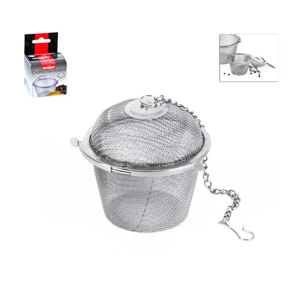 Nerūsējošā tērauda piekaramais garšvielu sietiņš Orion, ø 6 cm-image-1