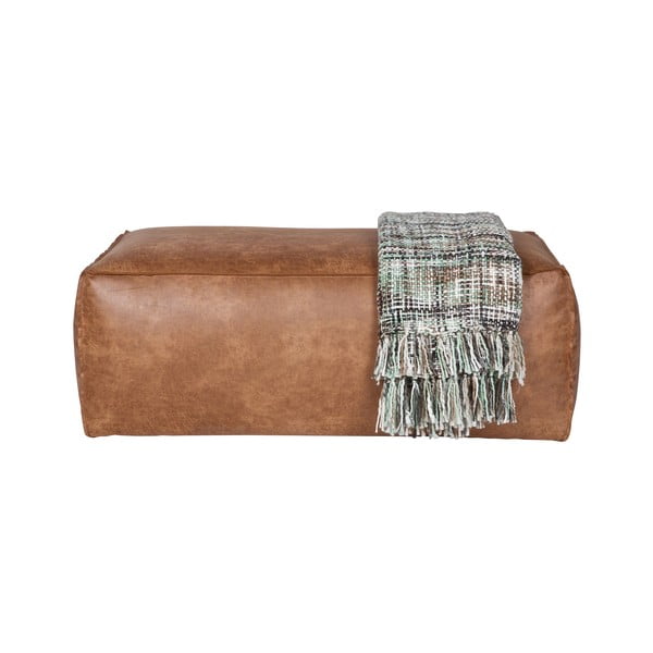 Konjakbrūns kāju soliņš no ādas imitācijas Rodeo – WOOOD-image-3