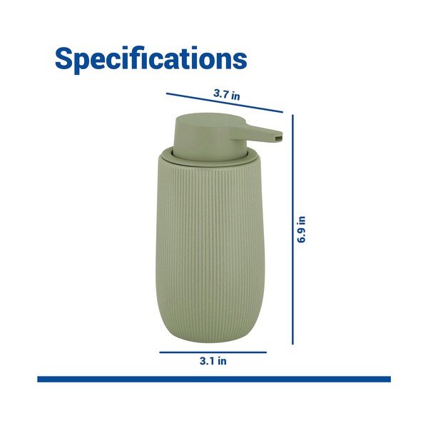 Zaļš plastmasas ziepju dozators 400 ml Fablo – Wenko-image-4