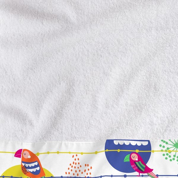 2 zīdaiņu dvieļu komplekts Moshi Moshi Pretty Papagaiļi-image-1