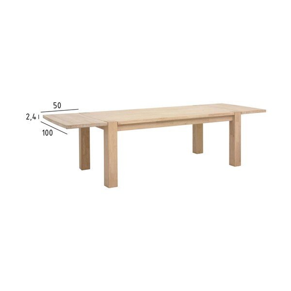 Ozola masīvkoka papildu galda virsma 100x50 cm Texas – Furnhouse-image-4