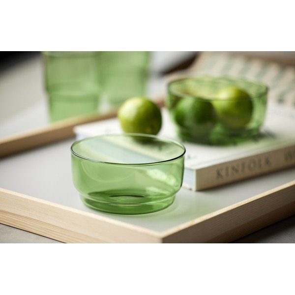 Zaļas stikla bļodiņas (2 gab.) 500 ml Torino – Lyngby Glas-image-1