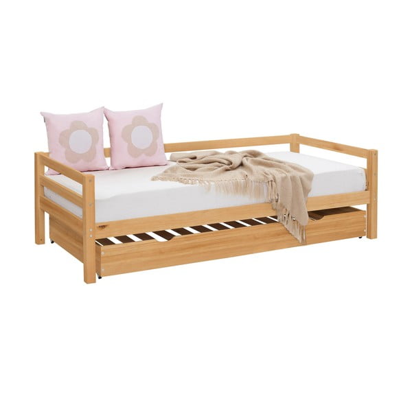 Dabīga toņa priedes masīvkoka izvelkama bērnu gulta 90x200 cm Alpi – Støraa-image-2