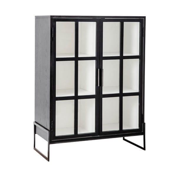 Melna kumode ar stikla durvīm Bloomingville Opal-image-2