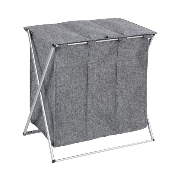 Wenko Trio pelēks 3 nodalījumu veļas grozs, tilpums 118 l-image-2