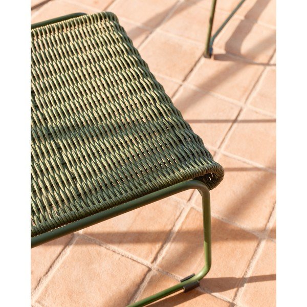 Zaļš dārza kāju soliņš Maurina – Kave Home-image-4