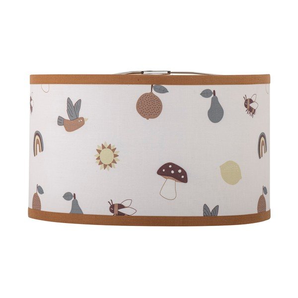 Balts/brūns abažūrs bērniem ar auduma abažūru ø 34 cm Agnes – Bloomingville Mini-image-2