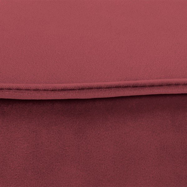 Koraļļu rozā samta pufs Actona Mie, ⌀ 60 cm-image-1