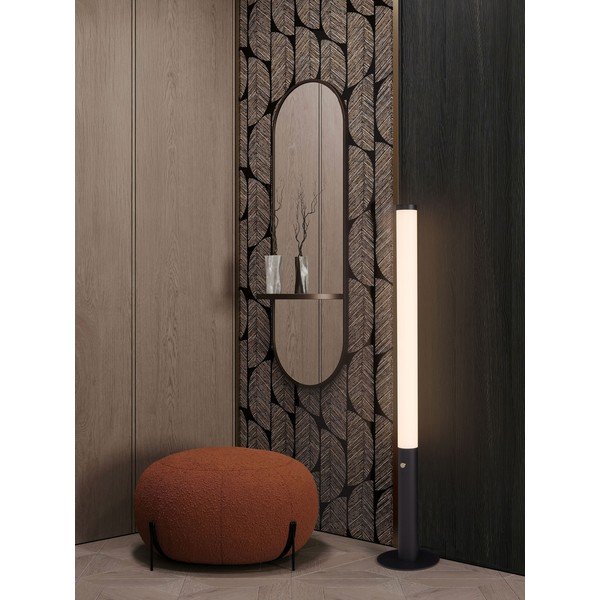 Matēti melna tērauda LED stāvlampa ar regulējamu spilgtumu ar akrila stikla abažūru (augstums 141 cm) Glaze – Nova Luce-image-1